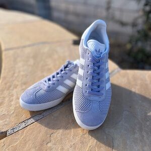 Adidas Gazelle Lavender and White Trainers